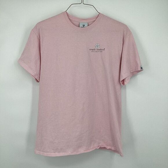 Ladies Simply Southern Nurse Life Short Sleeved Cotton Tee Shirt pink‎ large - Picture 1 of 7